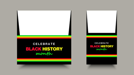 February is Black History Month. African American history, design for social media, background, banner, poster