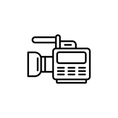 Video camera vector line icon illustration.