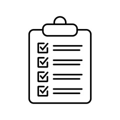 Clipboard icon. Checklist sign symbol for web site and app design.