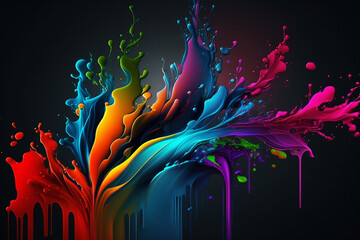 colored paint background. 