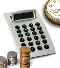 Word Tax year 2024 on calculator and money