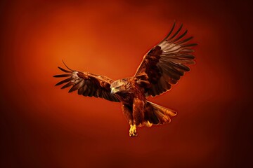 Fototapeta premium majestic eagle flying with great elegance