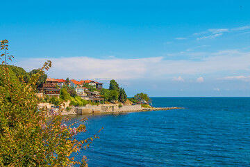 Naklejka premium Nessebar (Nesebar), Bulgaria. The Ancient City of Nessebar, Southern bay of the old town. Black Sea Coast, Burgas.