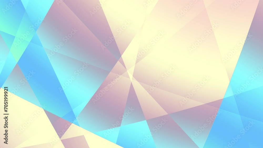 Leinwandbilder Light corporate abstract background of looping animated gradient geometric shapes. 4k loop footage