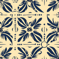 Simple Hawaiian Tapa cloth tile seamless pattern. Perfect for posters, brochure, coupon , flyer ,ad design, wallpaper or background.