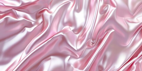 Pink fabric silk waves background. Pink soft color texture. Beautiful luxury pink background. Shiny pink texture