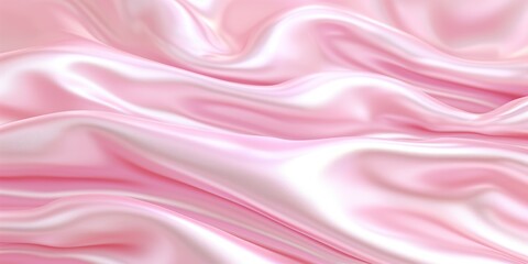 Fototapeta premium Pink fabric silk waves background. Pink soft color texture. Beautiful luxury pink background. Shiny pink texture