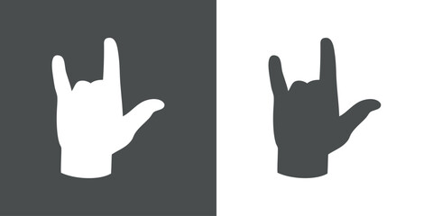 Silueta de mano gesticulando signo de amor