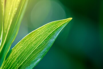 close-up green leaf, natural background