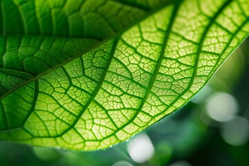 close-up green leaf, natural background