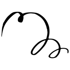 Flourish swirl. Line Art Illustration