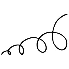 Flourish swirl. Line Art Illustration