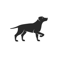 Dog logo. Dog silhouette for label, emblem design. Simple Dog symbol. Vector illustration