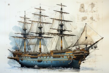 Open sea bovine ship, life on board., generative IA