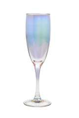 Empty alcohol glass isolated on white background