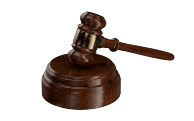 Judge's gavel hammer law judgement cut out transparent background