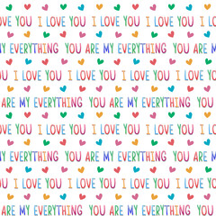 Valentine Seamless Pattern Wallpaper - valentine love letting vector illustration background - Love valentine's digital wrapping paper - wedding dating anniversary wallpaper