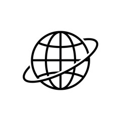 Globe Icon Vector Simple Design