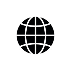 Globe Icon Vector Simple Design