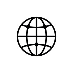 Globe Icon Vector Simple Design
