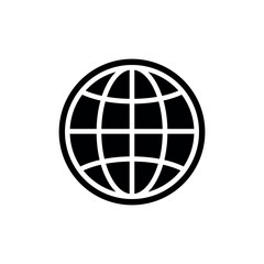 Globe Icon Vector Simple Design