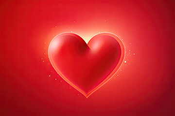 heart shape vector with happy valentine's day on red background