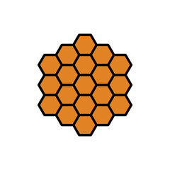 Honey Comb Icon Vector Simple Design