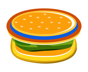 Flat style vector hamburger icon