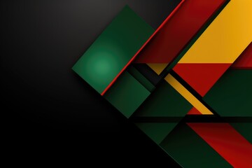 Abstract geometric color background. Black History Month background
