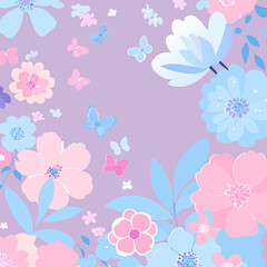 seamless pattern with flowers