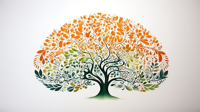 Tree of Life with Indian Colors