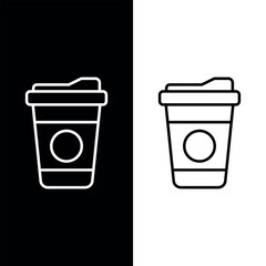 paper Coffee Cup Icon Vector Simple Design