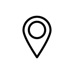 Pin Locator Icon Vector Simple Design