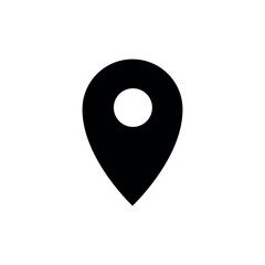 Pin Locator Icon Vector Simple Design