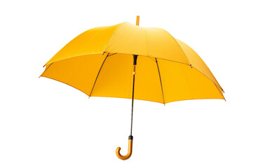 Amber Shade Shelter: Yellow Umbrella isolated on transparent Background