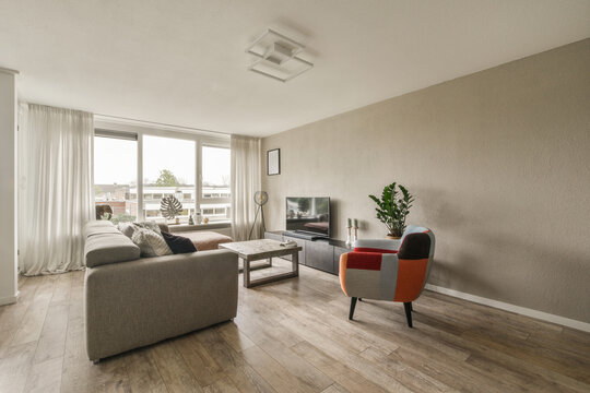 Living room with couch and coffee table