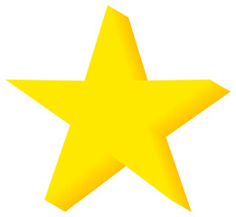 Star 3d icon. Vector illustration.	