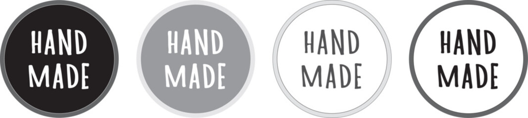 black and white handmade logo tag