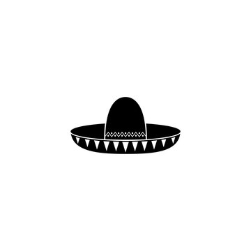 Mexican hat icon isolated on white background
