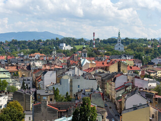 Cieszyn, Poland, panorama of the old town