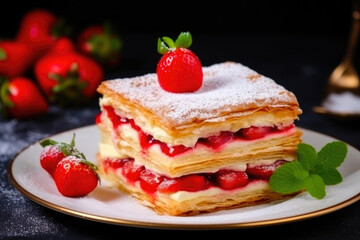 Patisserie Poetry: Strawberry Shortcake Culinary Marvel