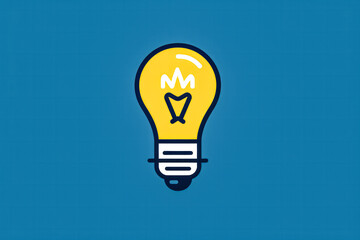 Illustration of a light bulb symbolizing innovation and a way out of a situation. A conceptual stock image sparking creativity
