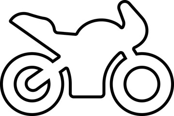 motorcycle and motorbike icon in line isolated on transparent background Side view of all kind of motorcycle from moped, scooter, roadster, sports, cruiser, and chopper. vector for apps, web