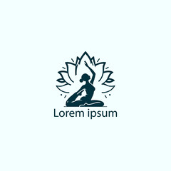 a yoga logo on a white background