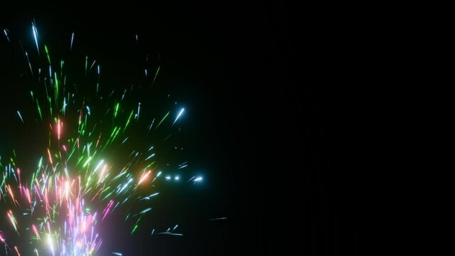 wild spr&uuml;hende bunte Funken, Feuerwerk, Funkenregen, Inferno, Silvester, pyrotechnik, Neujahr, Brand, hei&szlig;