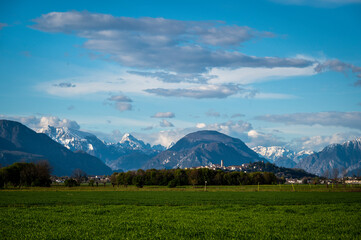 San Vito di Fagagna and the morainic hills of Friuli. Tavella Church