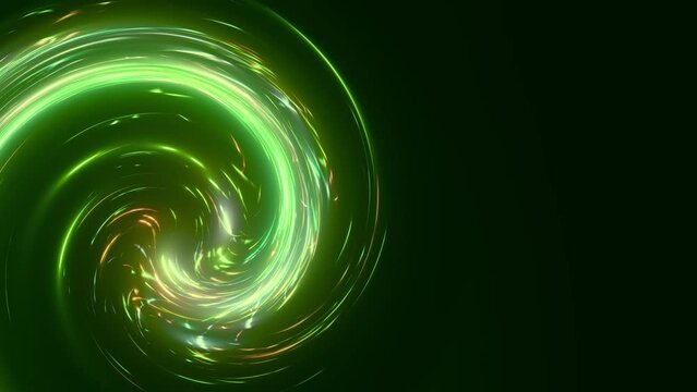 abstrakte gr&uuml;ne animierte leuchtende Struktur, Wirbel, Linien, schwarz, Bewegung, Energie, Power, Plasma, Blitze, Strom, Hintergrund