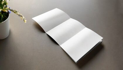 z fold brochure mockup white paper a4 mockup