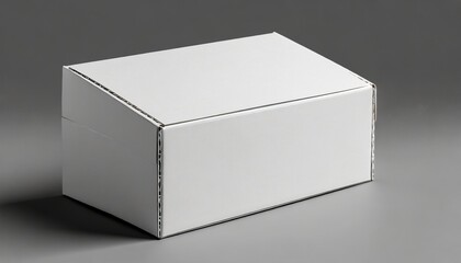 white cardboard postal mailing box mockup - obrazy, fototapety, plakaty