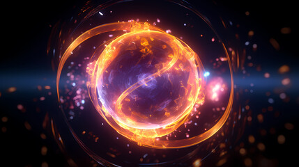 Obraz premium Technology abstract graphic poster web page PPT background, technology background